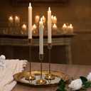 Candlestick Holders, Gold Metal Taper Candle Holders Set of 3, Handmade Heavy Base Brass Vintage Modern Decorative Table Centerpiece for Candlelight Dinner, Fireplace Mantel Wedding Housewarming Dcor