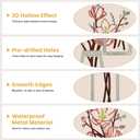 MIRATE Metal Flower Wall Art - 3Pcs Minimalist Metal Flowers Wall Decor, Rural Home Decor for Living Area, Bathroom, Master Bedroom, and Dining Room - Minimalist Home Wall Decor Gift(Beige Pink)