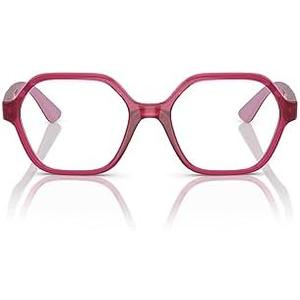 Vogue Eyewear VY2022 Hexagonal Prescription Eyewear Frames, Transparent Cherry/Demo Lens, 45 mm