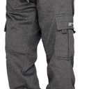 Men's Cargo Sweatpants Casual Fleece Joggers Loose Fit Open Bottom Athletic Pants for Men with Pockets (Gray, XXL)