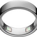 Oura Ring 5 - Silver - Size 7 - World’s Smallest Smart Ring - Sleep, Activity, Women’s Health, AI Advisor, 1 Week of Battery Life, Size Before You Buy, Android & iOS Compatible