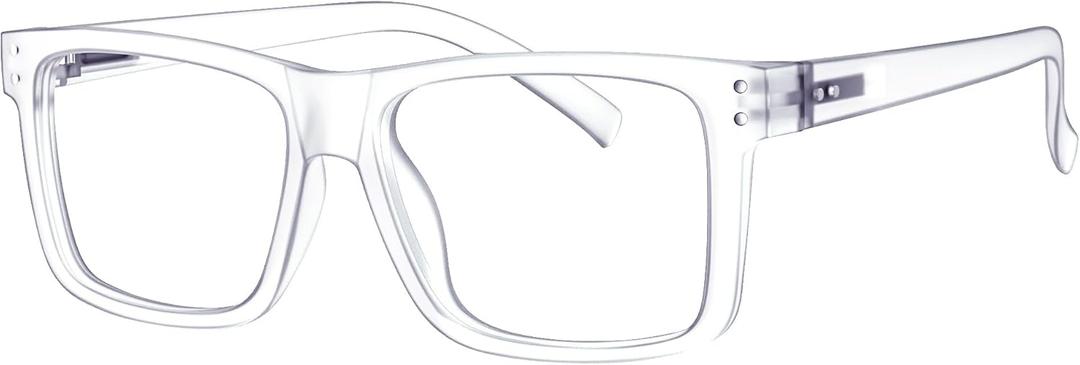 Eyekepper Oversized Reading Glasses Square Large Frame Readers for Men and Women (Clear)