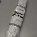 Shelf & Drawer Liner for Kitchen Cabinets, Non-Slip Non-Adhesive Shelf Paper Protect Dresser and Cupboard, Waterproof Drawer Mats for Bathroom, Easy Install (White Geometric 12" x 120")