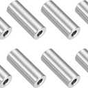 uxcell 8Pcs 304 Stainless Steel Spacer 6mm ID x 14mm OD x 40mm Length Screw Standoff Bushing Plain Finish Unthreaded Round Metal Spacer for Screws Bolts and Rods, Silver