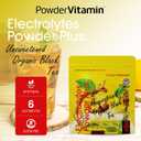 2 x PowderVitamin Electrolytes Powder Plus (20 Servings) Unsweetened Black Tea Electrolyte Powder Keto,SugarFree, Pink Himalayan Salt,1000mgPotassium,150mgCalcium,150mgMagnesium,Hydration Powder NO STEVIA