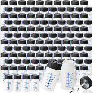 Mumufy 120 Pcs Touch up Paint Bottles with Brush and Lid Empty Touch up Bottle with Mixing Balls 2 oz Fluid Capacity Leftover Paint Container for Car Scratches Repair (Black,Blue)