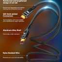 Snowkids Long HDMI Cable 25 ft, 8K 48Gbps Ultra High-Speed HDMI 2.1 Cables Cord, 10K 8K@60Hz, 4K@120Hz Compatible for TV/Laptop/Monitor/PS-5/X-box/Projector/Entertainment, Sound System & More