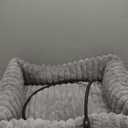 Heated Cat Bed Indoor, Pet Bed with 6 Temperature & 5 Timer Settings, Fluffy Cat Couch with Removable Machine-Washable Cover for Dogs Kitten Puppy in Winter, UL & FCC Certified, Small, Grey (S-22"x14")