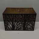 Metal Large Rectangular Lampshade (8+14)" Top X (8+14)" Bottom X 9" High Forest Lamp Shade Fits For Table Lamps Floor Lamps Replacement Spider Fitter