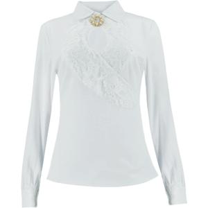 Ellen Costume Christmas Vacation Ellen Shirt Skirt Brooch Set Vintage Dress for Women (Large)