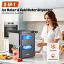 2-in-1 Nugget Ice Maker & Water Countertop, 33Lbs/Day, Chewable Pellet