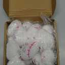 15 Pcs Baseball Senior Night Keychain Gift Bulk Mini Plush Ball Prizes Funny Sports Players Team Party Favors Gifts for Group (White)