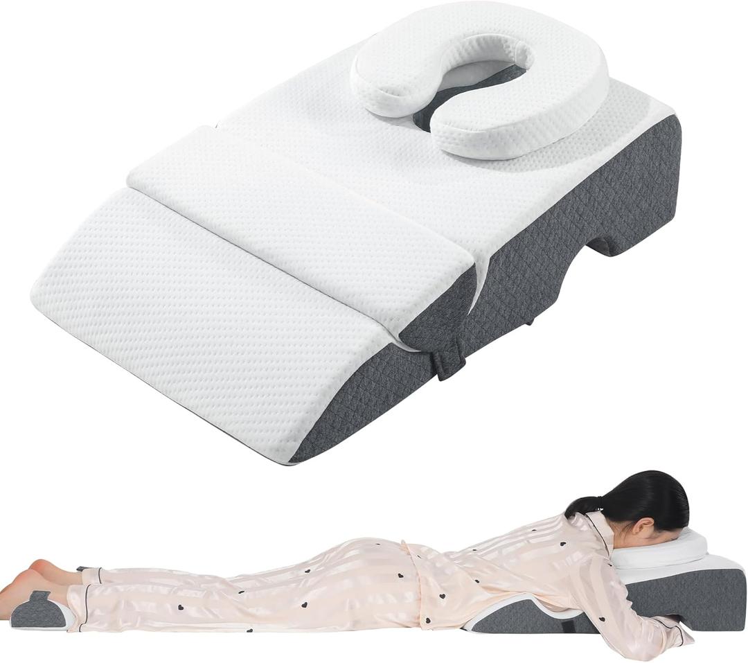 ROYALAY Face Down Pillow for Massage, Memory Foam Breast Pillow for Massage, Stomach Sleeping Pillow with Non-Slip Bottom for Eye Surgery Recovery, BBL, GERD