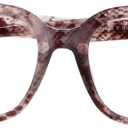 Miyya Blue Light Glasses for Women & Men Oversized UV & Blue Light Blocker Chunky Frames, All-Day Comfort, Stylish Eyewear (Snake Print Grey (Transparent))