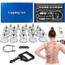 Cupping Set, 19 Cups Cupping Kit for Massage Therapy, Cupping Therapy Set with Pump for Back Massage, Pain Relief, Physical Therapy
