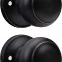 Haidms 1 Pack Oil Rubbed Bronze Door Knob Dummy, Half Bronze No-Turning Dummy Closet Doors Single-Sided Door Locks (2 Pieces/1 Pair)