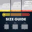 Serta Goose Feather Down Fiber Cotton Comforter Queen Size - 100% Cotton Duvet Insert - Hotel Luxury Hypoallergenic Bedding Comforter All Season Medium Warmth 90 x 90 Inch White