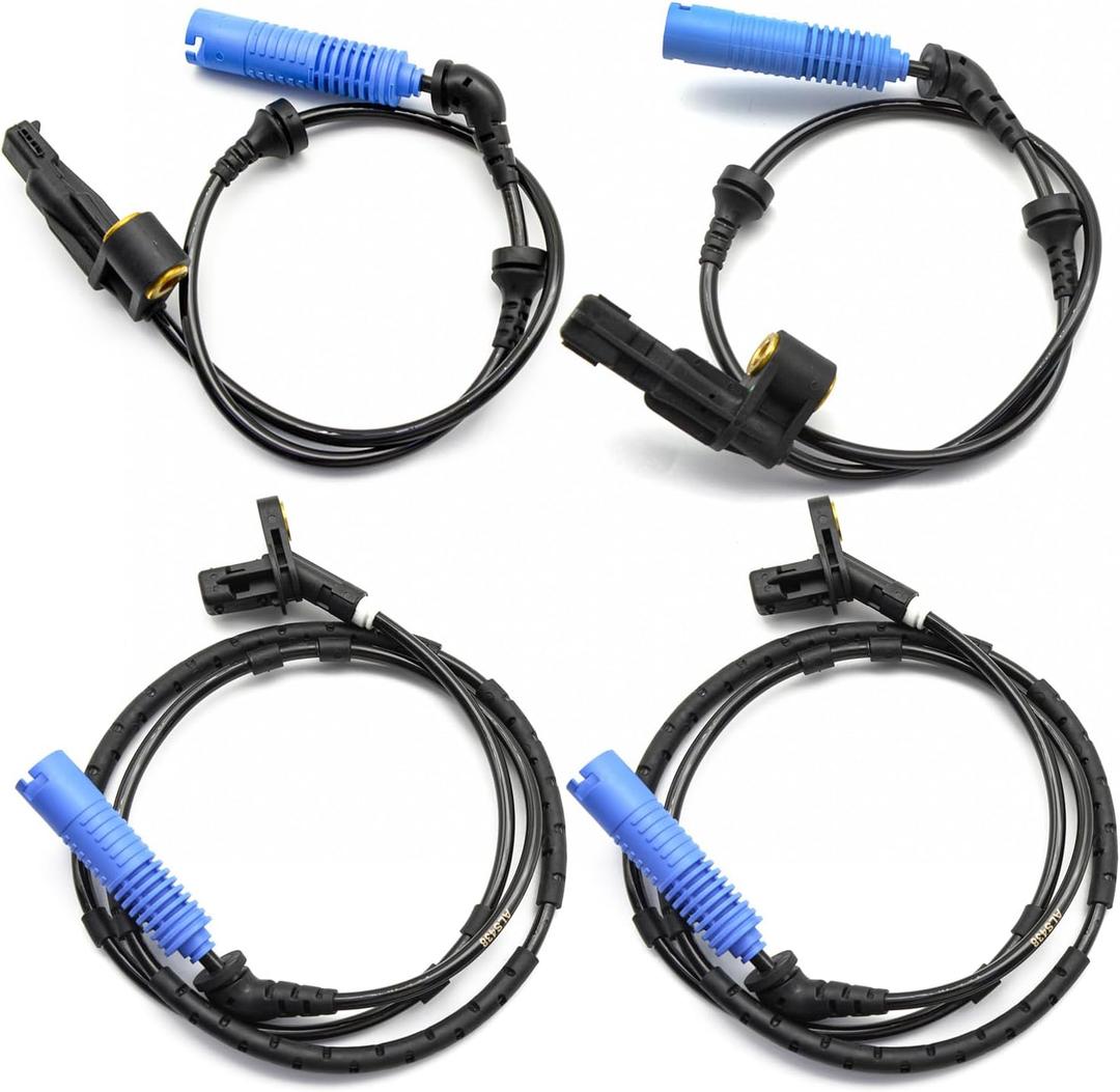 4pcs ALS436 ALS464 ALS438 ABS Wheel Speed Sensor Front Rear Left Right for BMW 325Ci 325i 330Ci 330i M3 2001-2006 Replace OE 34526752681 34526752682 34526752683