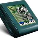 Tarp Waterproof 14x20 Feet, 8 Mil Thick Finished Size Green Poly Tarpaulin Outdoor, Metal Grommets, Reinforced Edges, Multipurpose Tarps Protective Cover for Camping Boat Plant