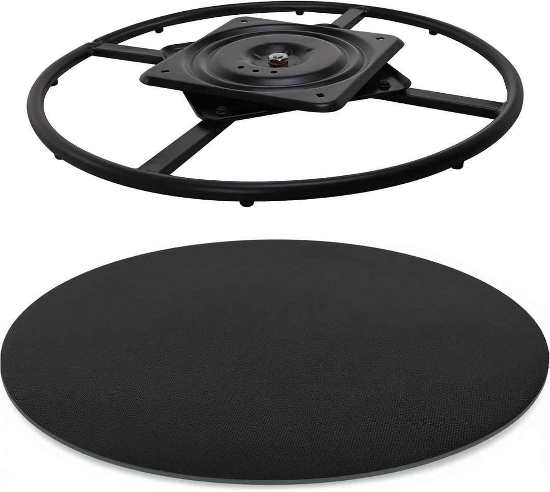 24 inch Swivel Base for Recliner Chair with 27.5 inch Pad, Couch Chair Replacement Parts 360 Degree Ball Bearing Rotating Ring Plate Kit
