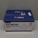 Amico Recessed Lighting 5/6 Inch, 12 Pack 5CCT Flat LED Can Lights, 2700K/3000K/4000K/5000K/6000K Selectable,12W Eqv 110W, 1050LM Brightness, Retrofit Installation - ETL & FCC, White