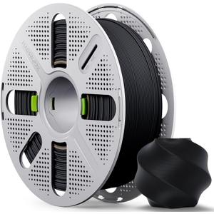 Matte PLA Filament with Quick-Swap Reusable Spool 1kg (2.2lbs), 1.75mm 3D Printing Filament, Compatible with Bambu Lab 3D Printers Black