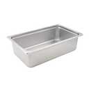 Winco SPJM-106 Full Size Steam Table Pan, 6" Deep, Anti-Jamming, Stainless - Stainless Steam Table 3 Packs
