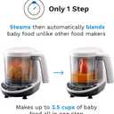 Baby Brezza One Step Baby Food Maker Deluxe - Steam + Blend Organic Food