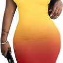 Mrskoala Women's Casual Basic Pencil Dress Bodycon Summer Sexy Club Midi Dresses