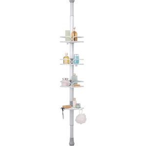 OXO Good Grips Quick-Extend Aluminum Pole Caddy
Corner Shower Caddy, Rust-Proof Aluminum Pole, Extends from 5 ft 2 in to 9 ft, Adjustable Shelves for Shower Essentials