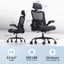 Ergonomic Office Chair for Long Hours, Full-Body Support, Relieve Neck & Back Pressure, 330LBS Capacity, Ideal for Home Office, Office & Study, Medium