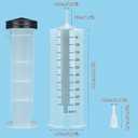 500mL Large Syringe with Tip Adapter, Individual Sealed and Sterile, Large Plastic Garden Syringe for Liquid,Watering, Oil, Refilling