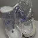 Automatic Dog Cat Feeder and Water Dispenser Gravity Food Feeder and Waterer Set with Pet Food Bowl for Small Medium Dog Puppy Kitten, Large Capacity 1 Gallon x 2(Grey)