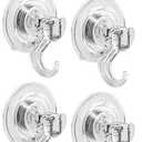 Suction Cup Hooks, Small Shower Suction Hooks, Heavy Duty, Removable and Reusable, Clear, 4 Pcs