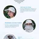 360 Full Protection Sun Hat for Women UV Protection, UPF50+ Ultimate Sunshield, Sun Visors, Bucket Hat for Man Fishing Hat Hiking Hat Women Summer Hats Detachable Multi-Functional Design (Grey)