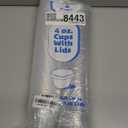 Portion Cups with Lids (4 Ounces, 100 Pack) | Disposable Plastic Cups for Meal Prep, Portion Control, Salad Dressing, & Medicine | Small Plastic Condiment Container