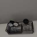 LEVERLOC Shower Caddy Suction Cup, 2 Pack suction shower shelf with Hooks & Soap holder, NODrilling Bathroom Holder, Rustproof bathroom organizer, Black