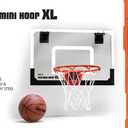 SKLZ Pro Mini Indoor Basketball Hoop with Ball, Over the Door, Shatter-Proof Backboard, Spring-Action Break-Away Steel Rim, Great for Home, Dorm Room, and Office