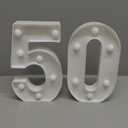 H:7.88 inches Light Up Numbers 50 Sign for Wedding Anniversary, 50th Birthday Party Decorations for Women, 50th Birthday Centerpieces Table Decorations for Men