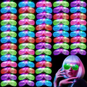 OLUPP 84 PCS LED Glasses, 5 Colors Light Up Glasses with 3 Light Modes, Glow in The Dark Party Supplies, Glow Glasses for Rave Party,Wedding, Birthday, Concert, New Year, Carnival