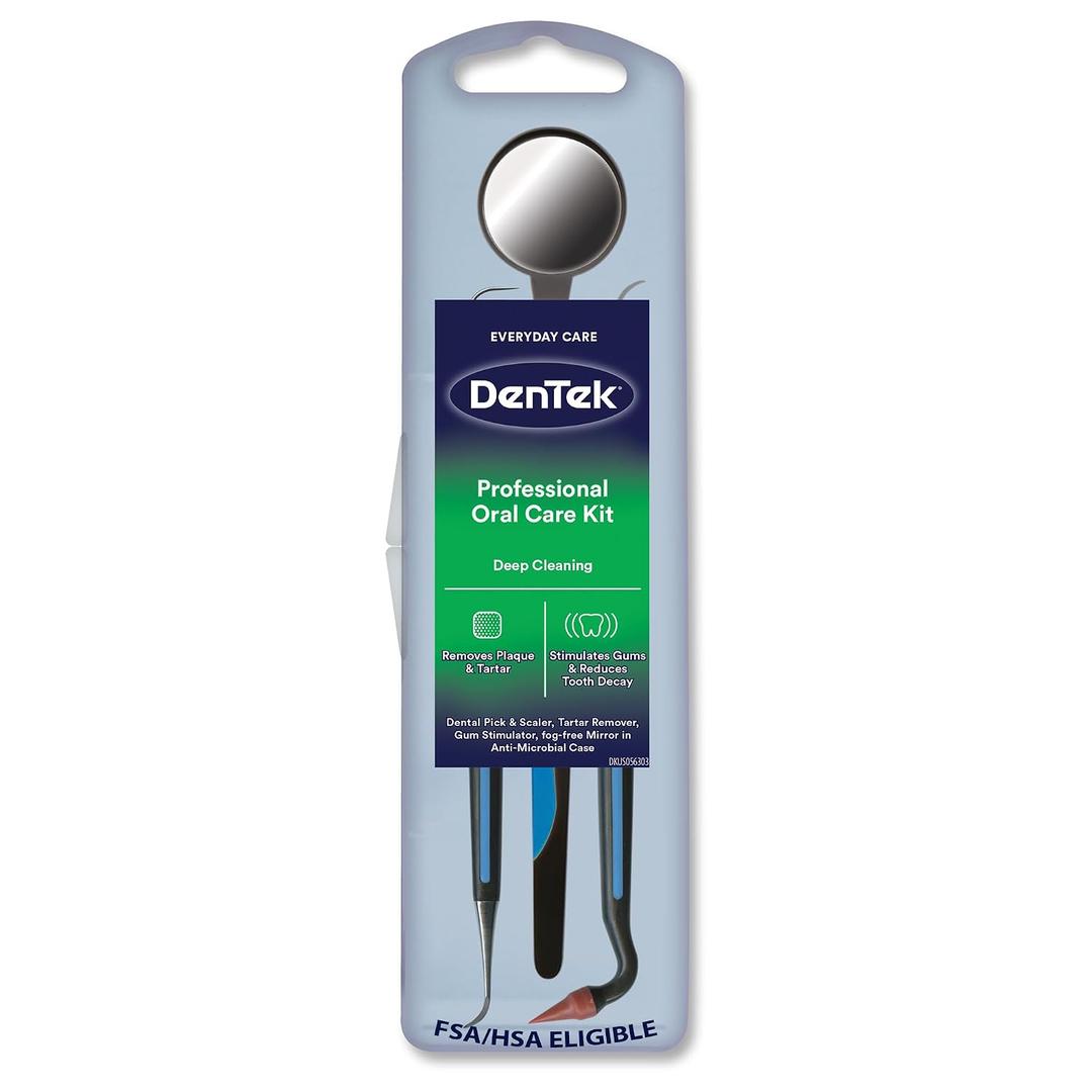 2 x DenTek Professional Oral Care Kit, Complete Set of Dental Tools Including Mirror, Dental Pick, Scaler & Stimulator