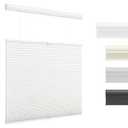 UNISHADES Top Down Bottom Up Cellular Shades Cordless Honeycomb Blinds for Indoor Windows, for Windows Size (24" W × 48" H) Colour (White - Light Filtering)
