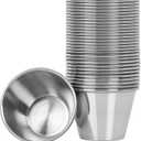Artcome 30 Pack Stainless Steel Condiment Sauce Cups Great for Dipping and Portion Cups, 2.5 oz