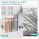 9.5 Large Acrylic Straw Holder for Cabinet Door Straw Organizer Dispenser with Double-Sided Tape Tumbler Storage Kitchen Accessories Container for Counter Cupboard(Transparent)