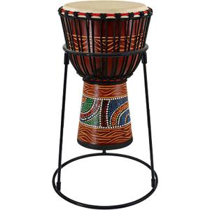 Portable Djembe Floor Stand Lightweight Carbon-Steel Support for 8.5"12" Drums, Stable Travel-Ready Percussion Rack for Adults and Beginners