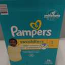 Pampers Swaddlers Diapers, Size 1 (8-14 lbs), 96 Count, Absorbent, Keeps Baby Dry and Comfortable, Skin Safe Disposable Baby Diaper (Packaging May Vary)