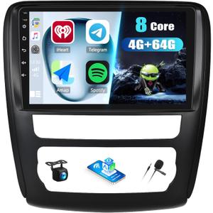 8 Core Qualcomm Android Car Stereo for Chevrolet Traverse LT 2013-2017/Buick Enclave 2013-2017 9 Inch Touch Screen with CarPlay Android Auto 4G+64G Bluetooth Cooling Fan