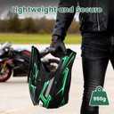 Dirt Bike Helmets, DOT Approved Green Motocross Helmet(XL)
