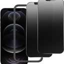 Matte Privacy Screen Protector for iPhone 12Pro and iPhone 12 Screen Protector Anti-Glare, Anti-Spy Tempered Glass Film, Smooth and Responsive Touch Anti-Scratch Glass