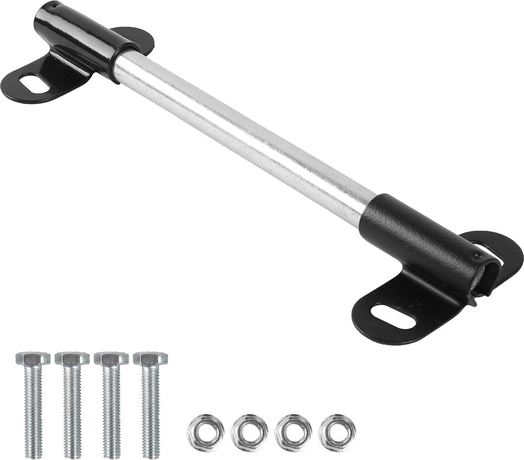 Heavy-Duty Wheelbarrow Axle Bracket Set - 10" x 0.63" Shaft and 2.1" x 3.3" Brackets - Compatible With 5/8" Axles - Includes Bolts and Nuts (1 Set)